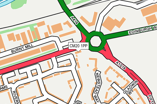 CM20 1PP map - OS OpenMap – Local (Ordnance Survey)