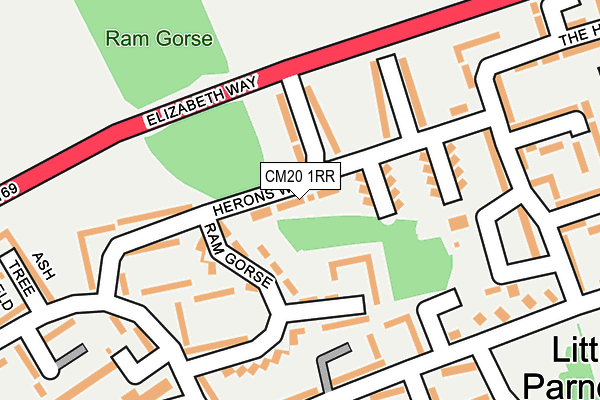CM20 1RR map - OS OpenMap – Local (Ordnance Survey)