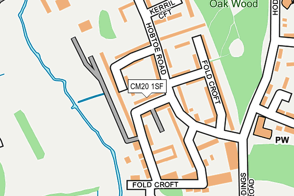 CM20 1SF map - OS OpenMap – Local (Ordnance Survey)