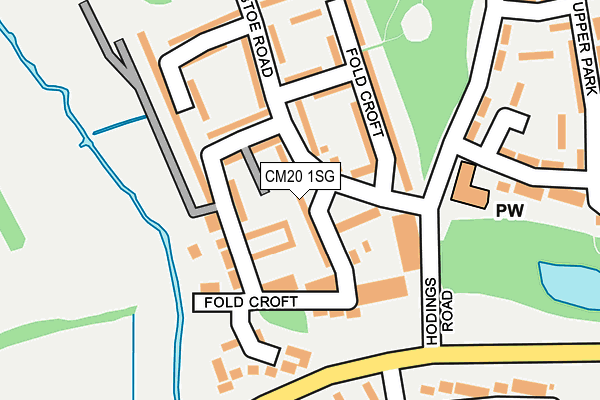 CM20 1SG map - OS OpenMap – Local (Ordnance Survey)