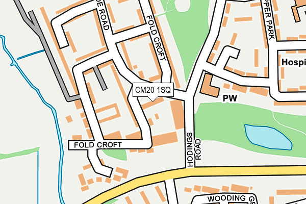 CM20 1SQ map - OS OpenMap – Local (Ordnance Survey)