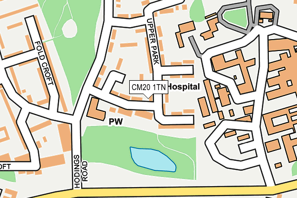 CM20 1TN map - OS OpenMap – Local (Ordnance Survey)