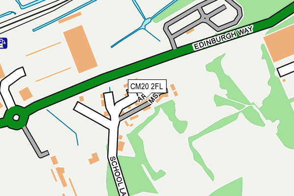 CM20 2FL map - OS OpenMap – Local (Ordnance Survey)