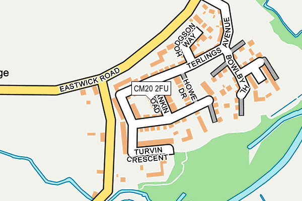 CM20 2FU map - OS OpenMap – Local (Ordnance Survey)