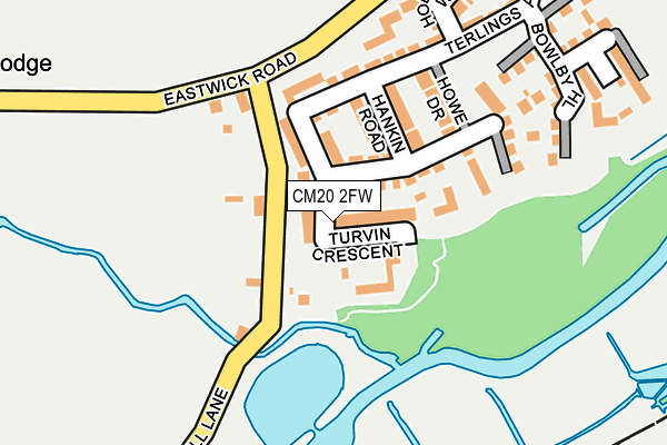 CM20 2FW map - OS OpenMap – Local (Ordnance Survey)