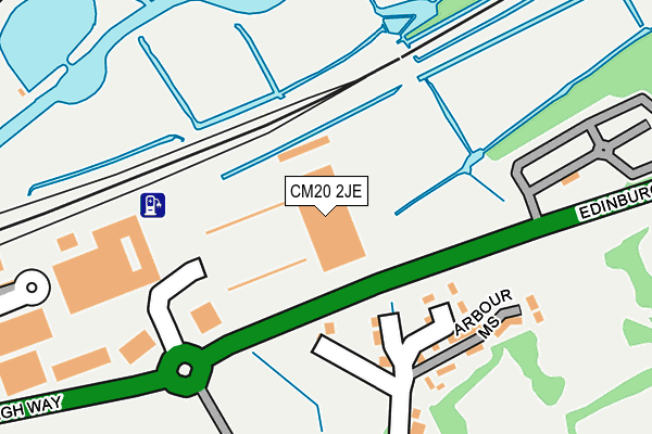 CM20 2JE map - OS OpenMap – Local (Ordnance Survey)
