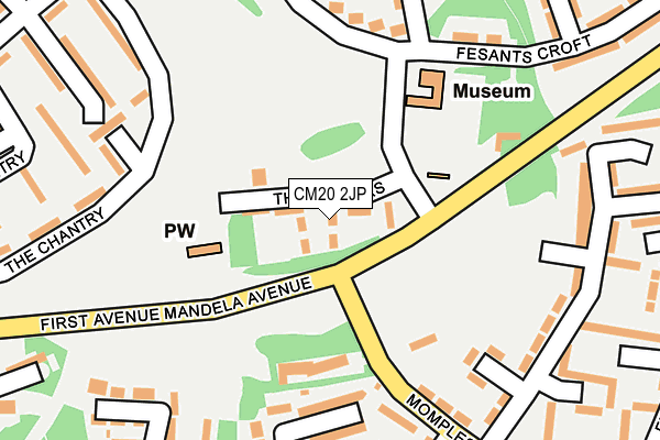CM20 2JP map - OS OpenMap – Local (Ordnance Survey)