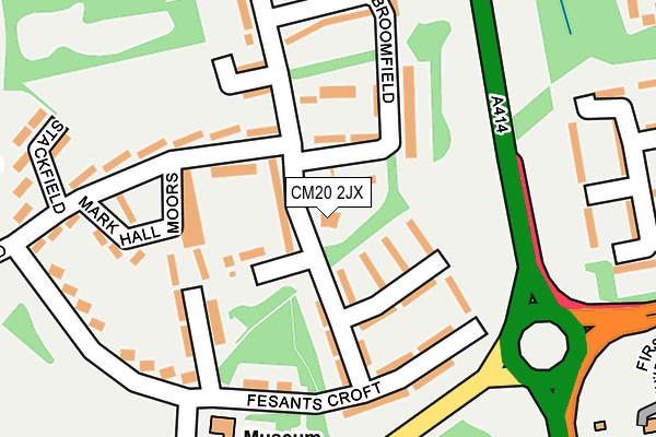 CM20 2JX map - OS OpenMap – Local (Ordnance Survey)