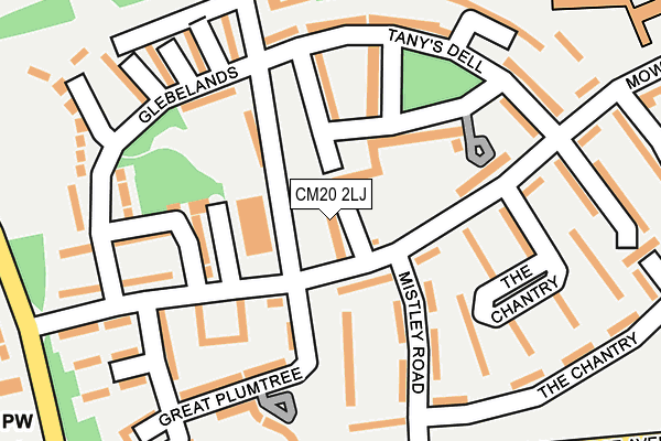 CM20 2LJ map - OS OpenMap – Local (Ordnance Survey)