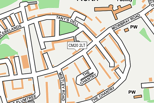 CM20 2LT map - OS OpenMap – Local (Ordnance Survey)
