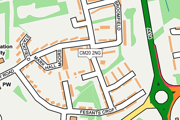 CM20 2NG map - OS OpenMap – Local (Ordnance Survey)