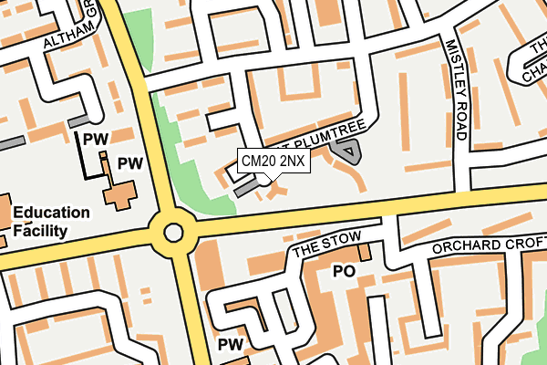 CM20 2NX map - OS OpenMap – Local (Ordnance Survey)