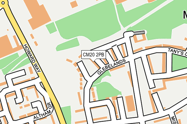 CM20 2PB map - OS OpenMap – Local (Ordnance Survey)