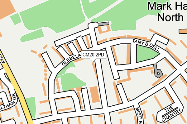 CM20 2PD map - OS OpenMap – Local (Ordnance Survey)
