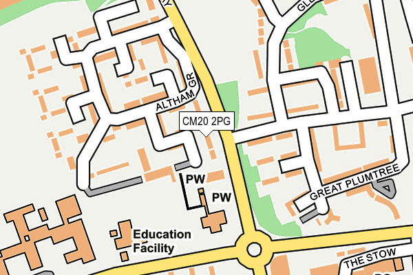 CM20 2PG map - OS OpenMap – Local (Ordnance Survey)