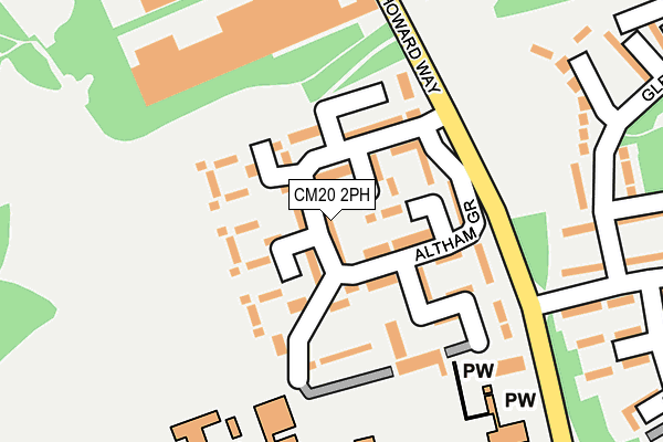 CM20 2PH map - OS OpenMap – Local (Ordnance Survey)