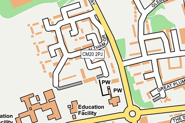 CM20 2PJ map - OS OpenMap – Local (Ordnance Survey)