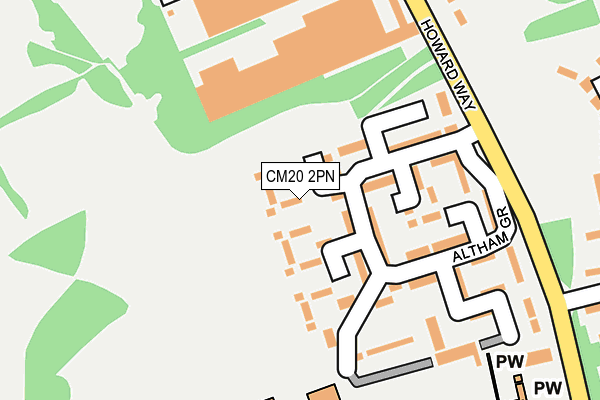 CM20 2PN map - OS OpenMap – Local (Ordnance Survey)