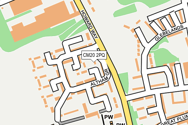 CM20 2PQ map - OS OpenMap – Local (Ordnance Survey)