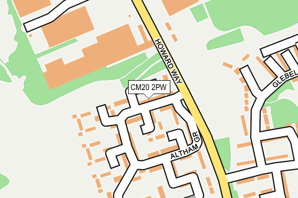 CM20 2PW map - OS OpenMap – Local (Ordnance Survey)