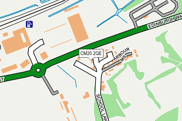 CM20 2QE map - OS OpenMap – Local (Ordnance Survey)