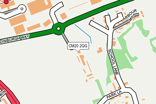 CM20 2QG map - OS OpenMap – Local (Ordnance Survey)