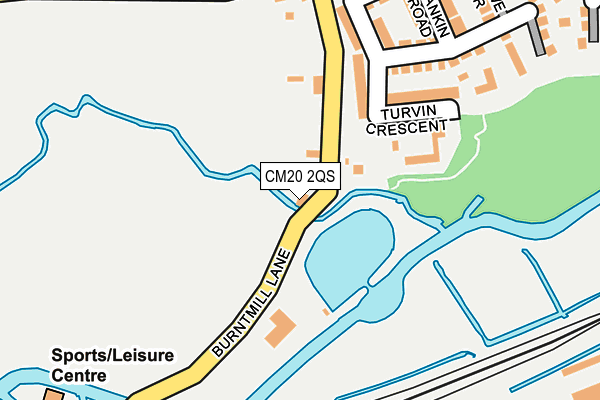 CM20 2QS map - OS OpenMap – Local (Ordnance Survey)