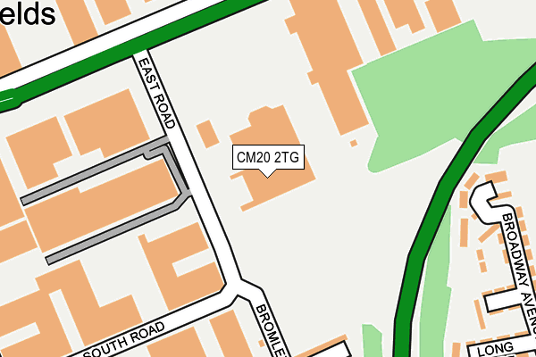 CM20 2TG map - OS OpenMap – Local (Ordnance Survey)