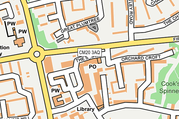 CM20 3AQ map - OS OpenMap – Local (Ordnance Survey)