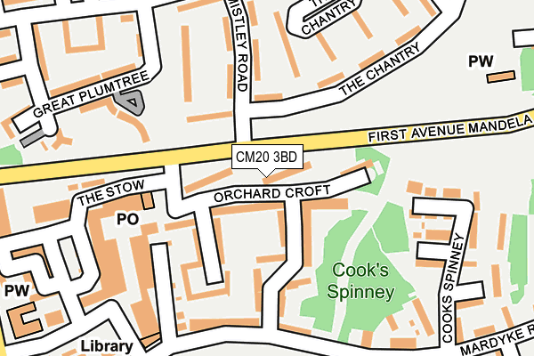 CM20 3BD map - OS OpenMap – Local (Ordnance Survey)