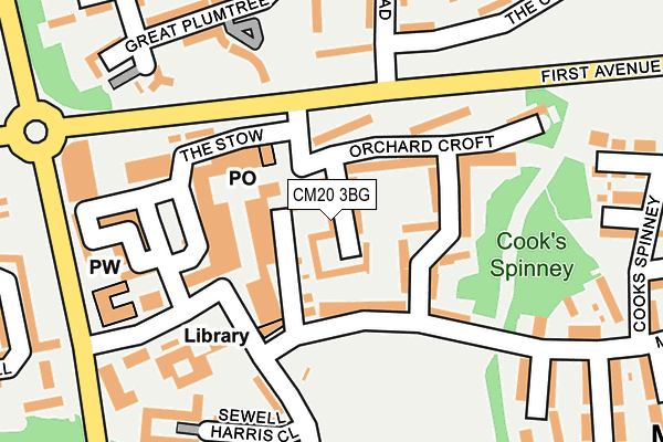 CM20 3BG map - OS OpenMap – Local (Ordnance Survey)