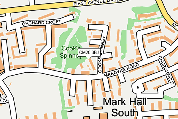 CM20 3BJ map - OS OpenMap – Local (Ordnance Survey)