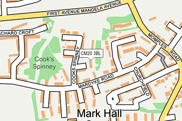 CM20 3BL map - OS OpenMap – Local (Ordnance Survey)