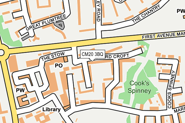 CM20 3BQ map - OS OpenMap – Local (Ordnance Survey)