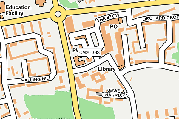 CM20 3BS map - OS OpenMap – Local (Ordnance Survey)
