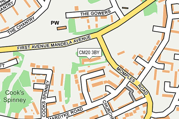 CM20 3BY map - OS OpenMap – Local (Ordnance Survey)