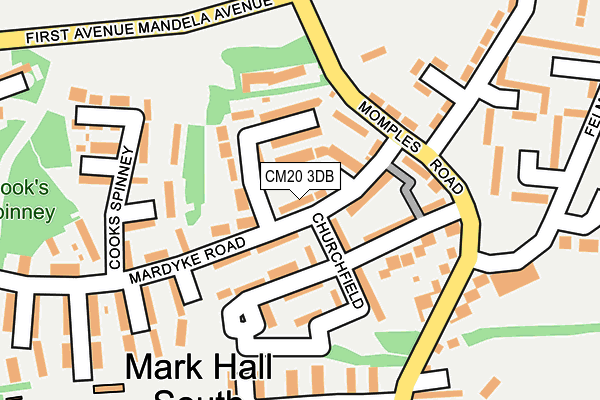 CM20 3DB map - OS OpenMap – Local (Ordnance Survey)