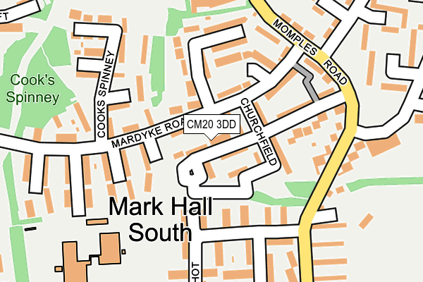 CM20 3DD map - OS OpenMap – Local (Ordnance Survey)