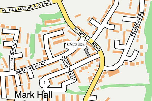 CM20 3DE map - OS OpenMap – Local (Ordnance Survey)