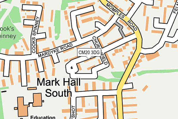CM20 3DG map - OS OpenMap – Local (Ordnance Survey)