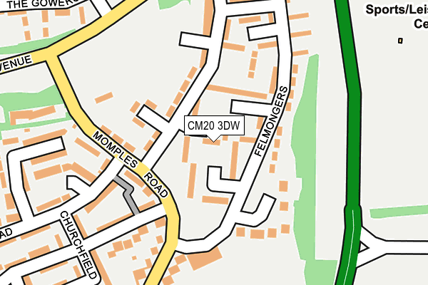 CM20 3DW map - OS OpenMap – Local (Ordnance Survey)