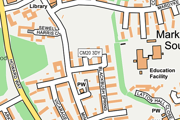 CM20 3DY map - OS OpenMap – Local (Ordnance Survey)