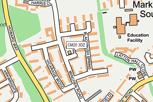 CM20 3DZ map - OS OpenMap – Local (Ordnance Survey)