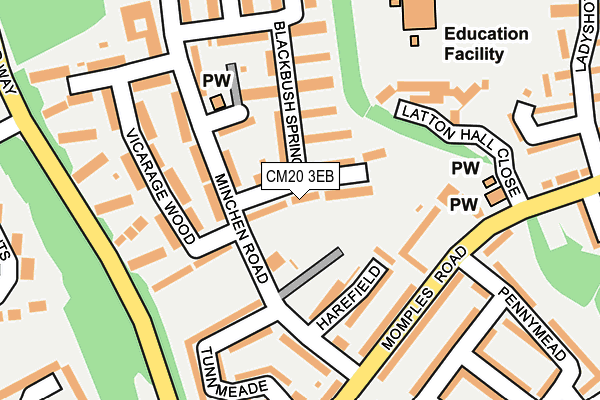 CM20 3EB map - OS OpenMap – Local (Ordnance Survey)