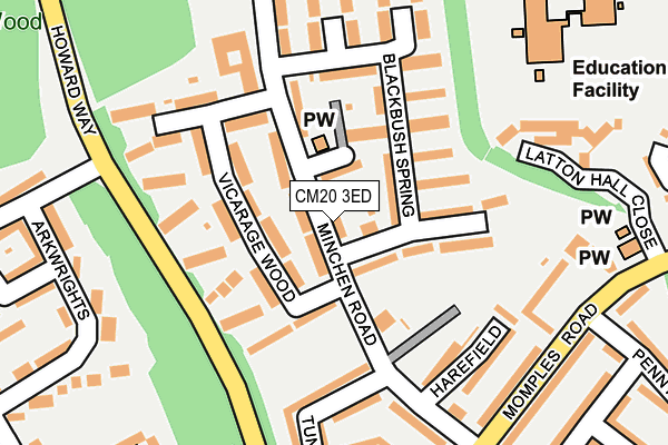 CM20 3ED map - OS OpenMap – Local (Ordnance Survey)