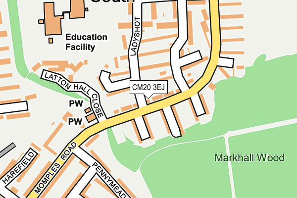 CM20 3EJ map - OS OpenMap – Local (Ordnance Survey)