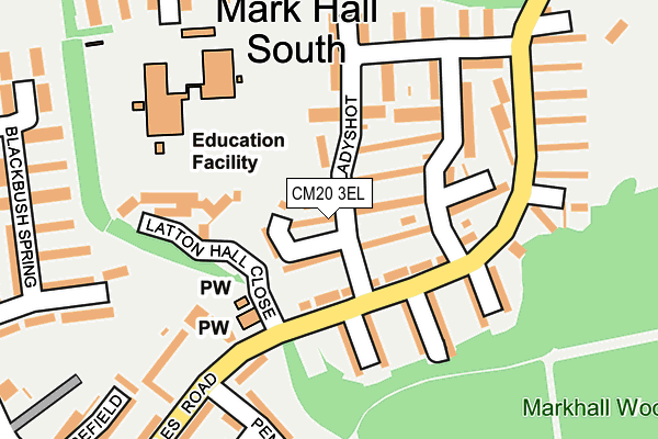 CM20 3EL map - OS OpenMap – Local (Ordnance Survey)