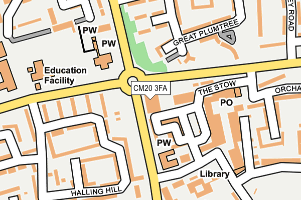 CM20 3FA map - OS OpenMap – Local (Ordnance Survey)