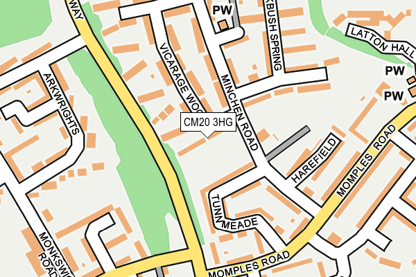 CM20 3HG map - OS OpenMap – Local (Ordnance Survey)