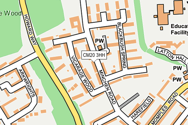 CM20 3HH map - OS OpenMap – Local (Ordnance Survey)
